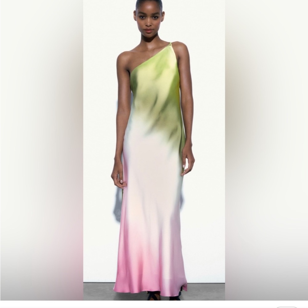 Zara tie dye asymmetrical dress XL NWT